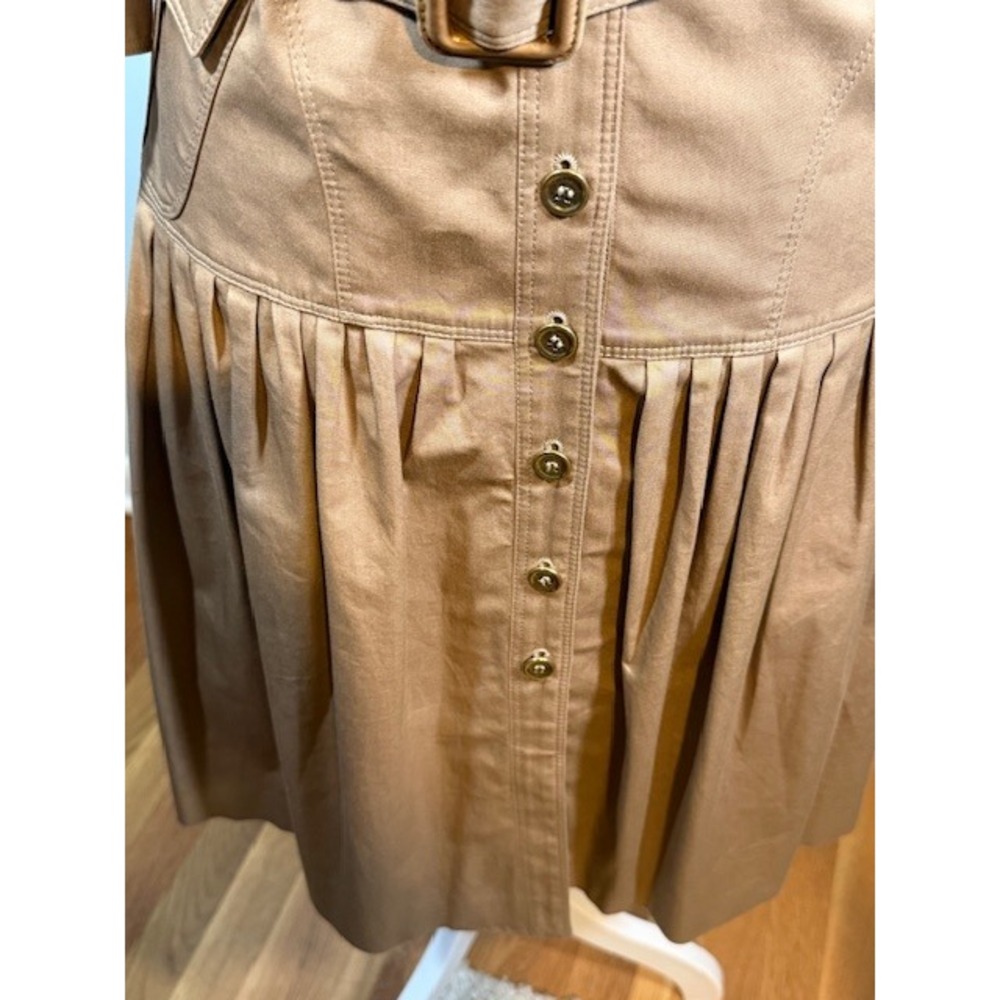 Authentic Burberry London Belted Safari Shirt Dress US Size 2 Khaki Midi‎ - Picture 15 of 16